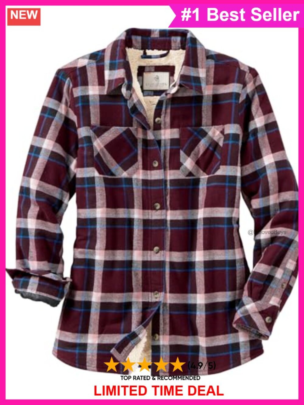 Sherpa Lined Flannel Shacket Plaid Shirt Jacket Insulated Satin Sleeves